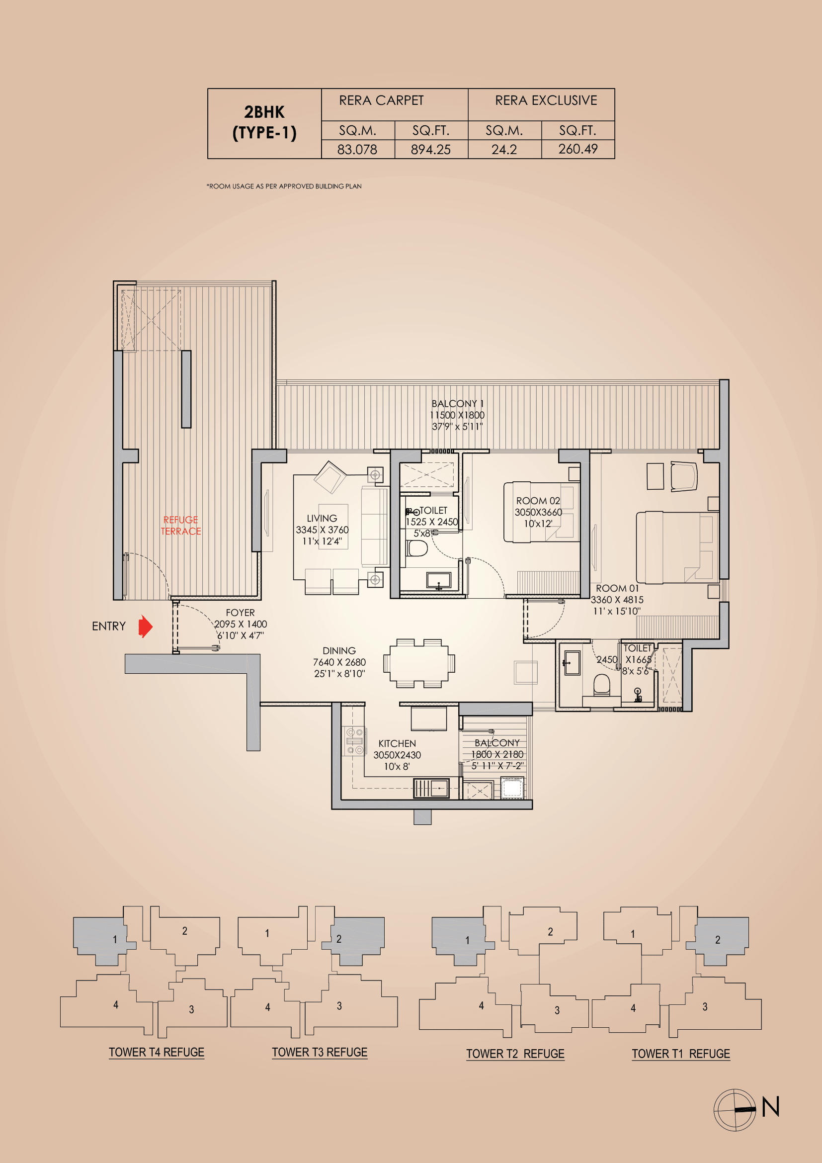 Unit Layout Godrej Aristocrat 03