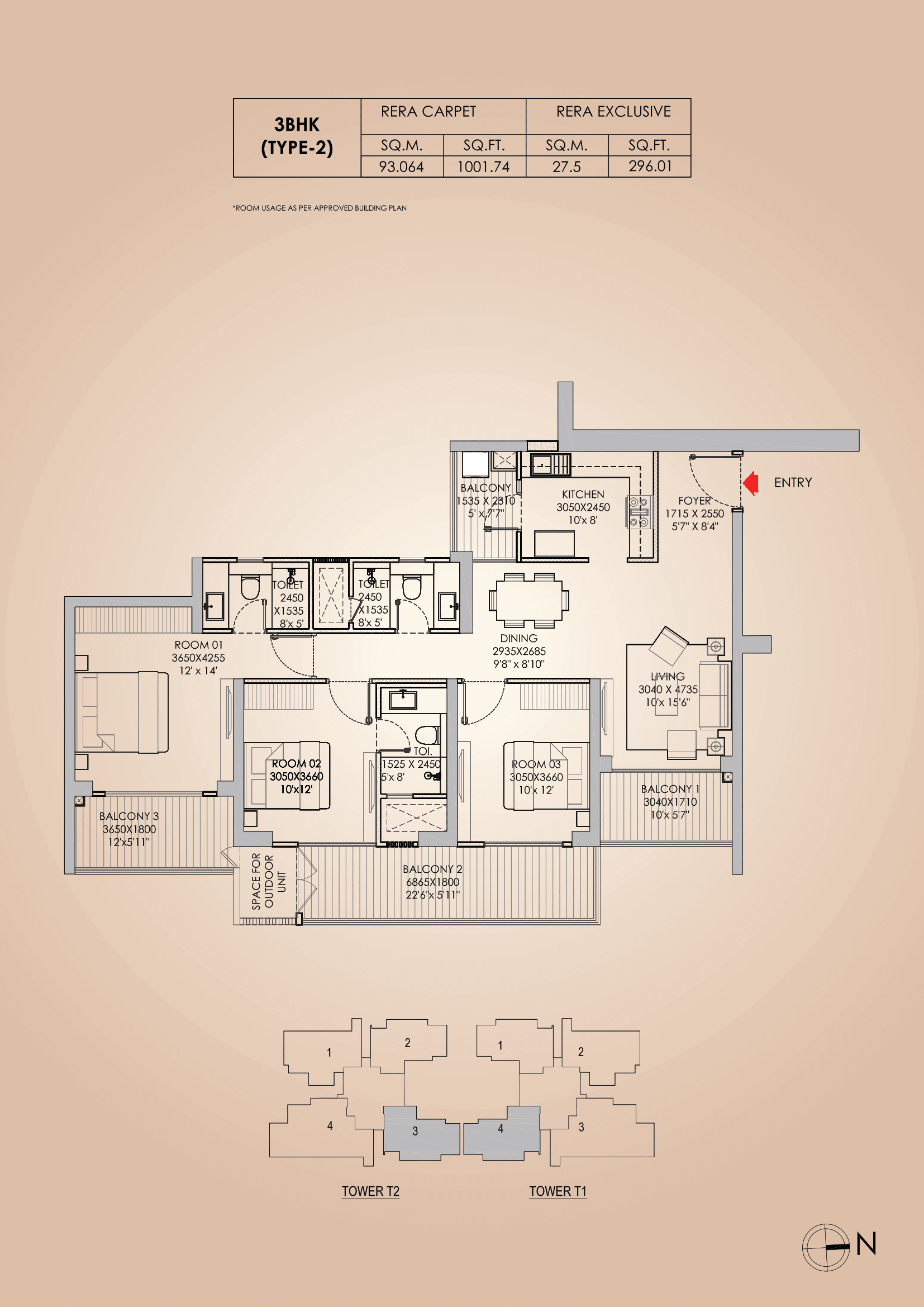 Unit Layout Godrej Aristocrat 06