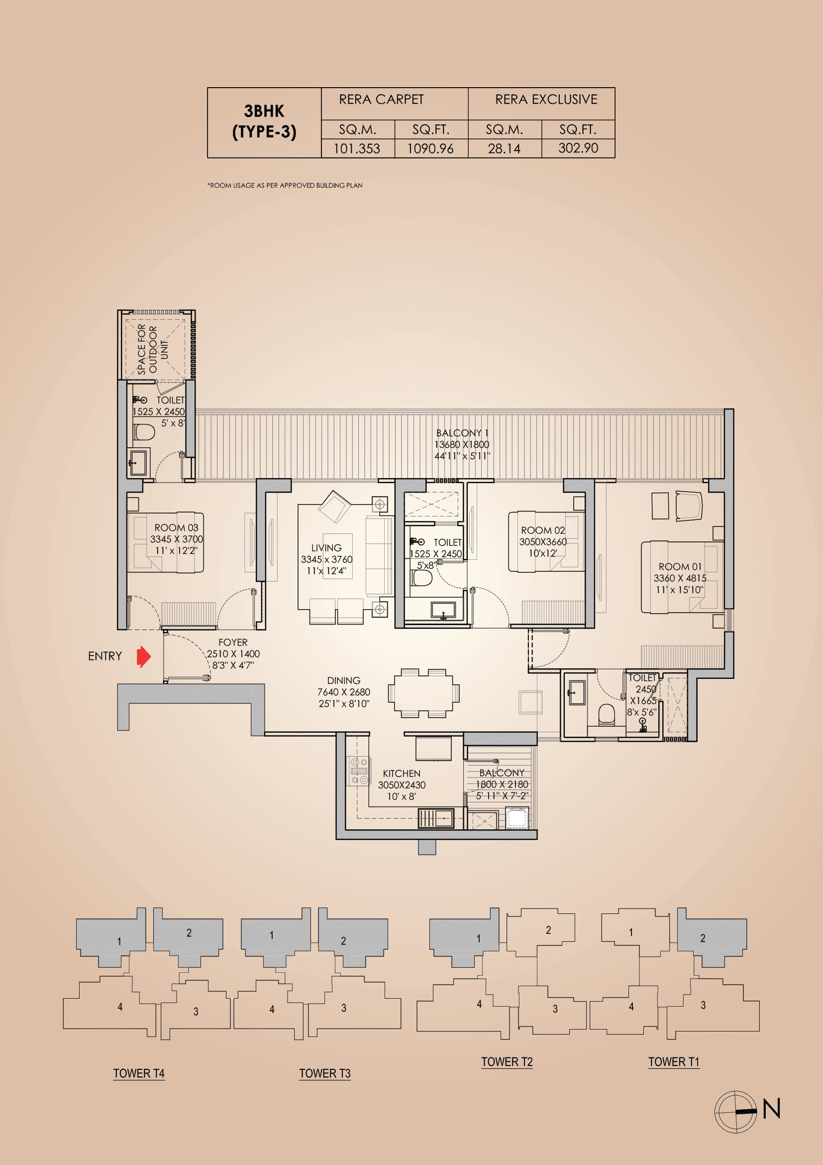 Unit Layout Godrej Aristocrat 07