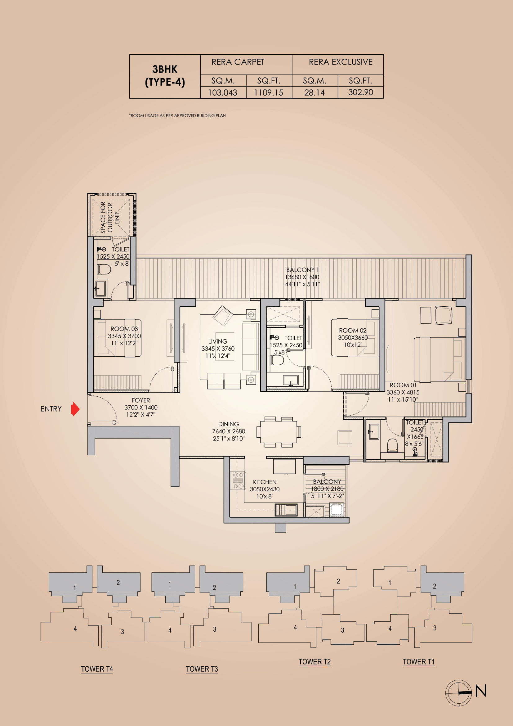 Unit Layout Godrej Aristocrat 08