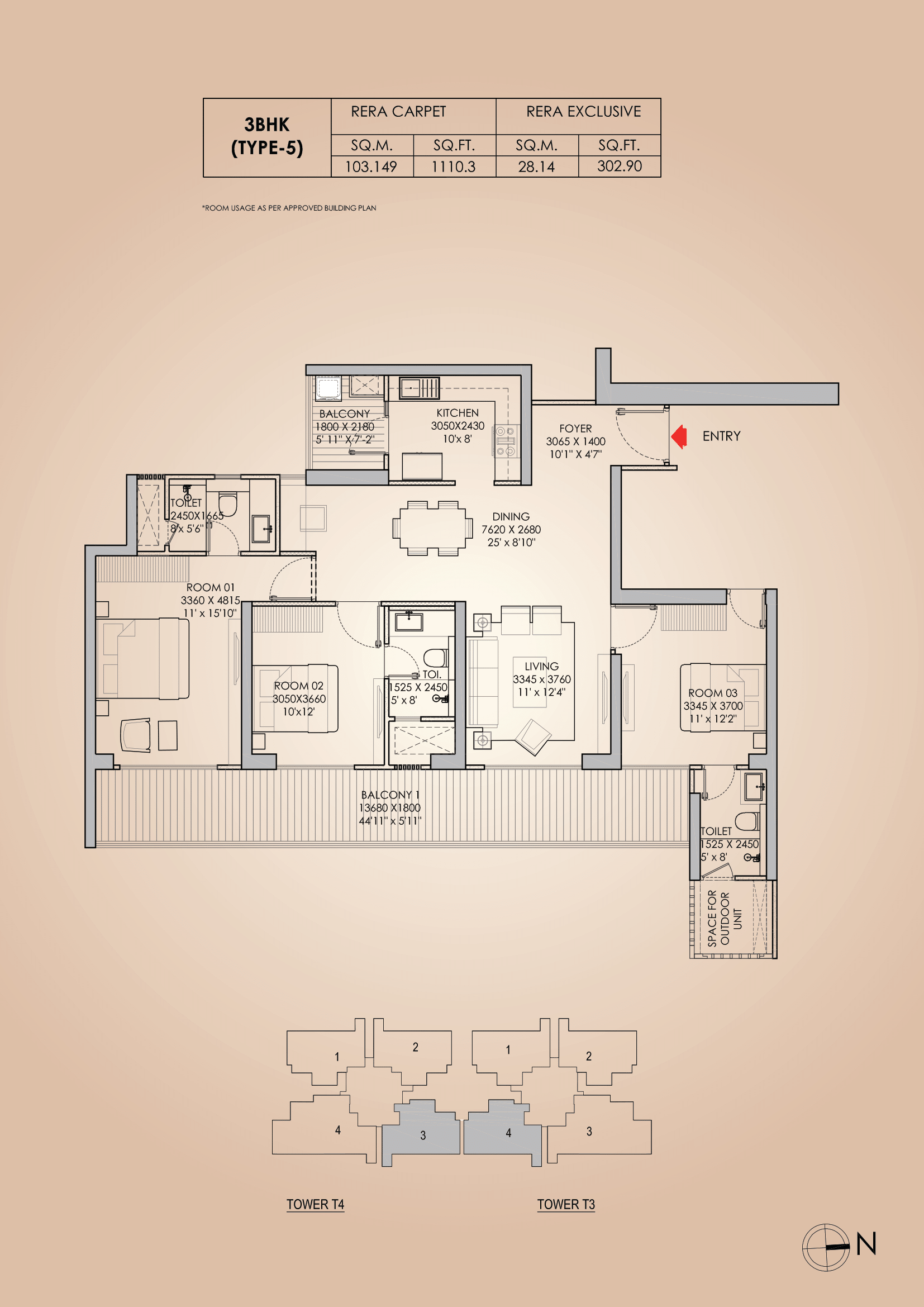 Unit Layout Godrej Aristocrat 09