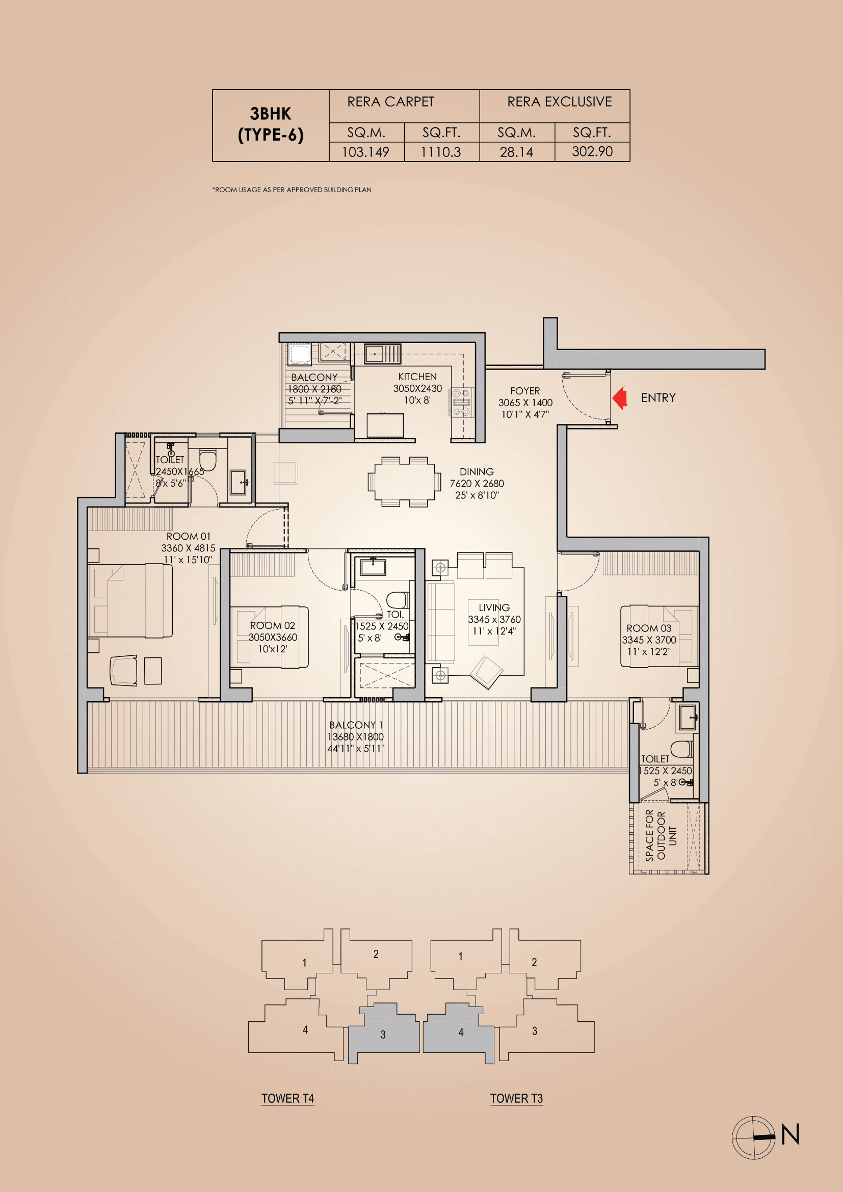 Unit Layout Godrej Aristocrat 10