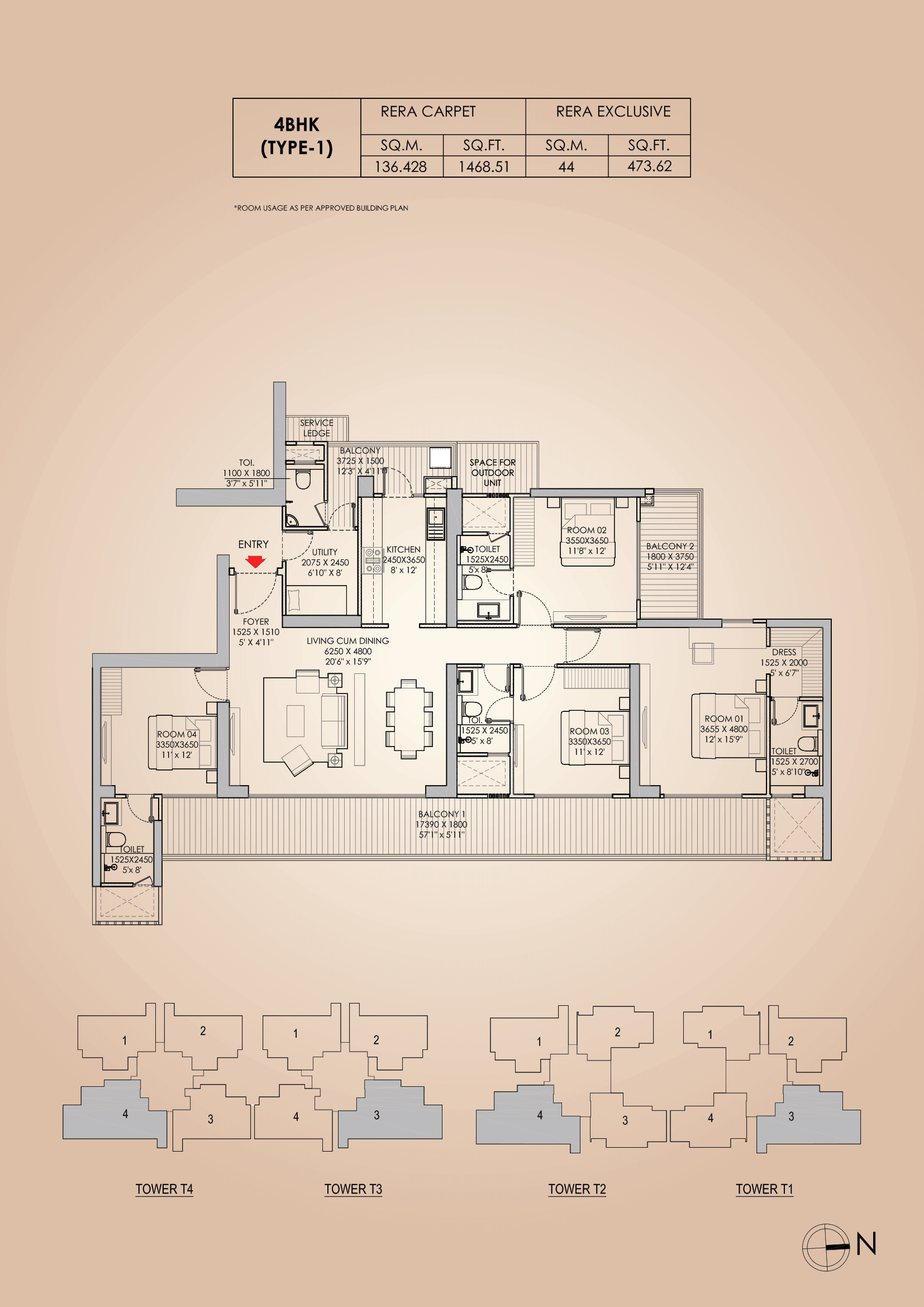 Unit Layout Godrej Aristocrat 12